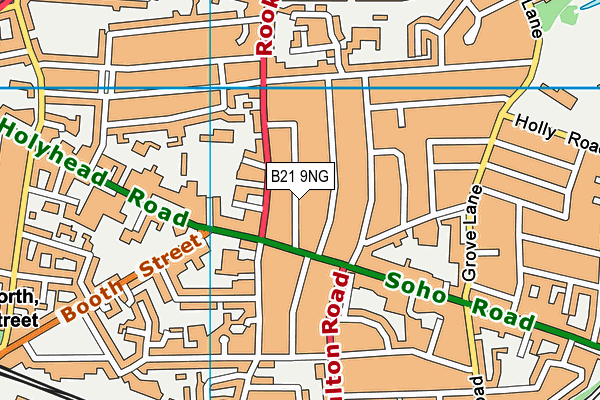 B21 9NG map - OS VectorMap District (Ordnance Survey)