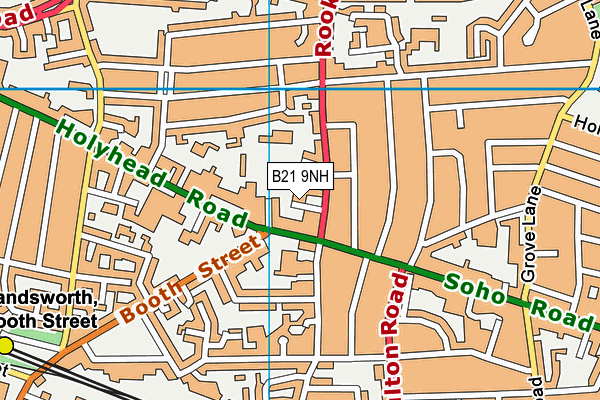 B21 9NH map - OS VectorMap District (Ordnance Survey)