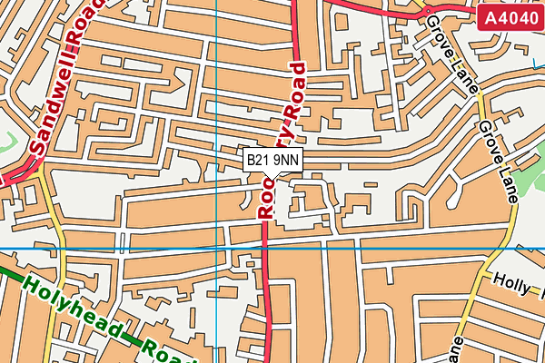 B21 9NN map - OS VectorMap District (Ordnance Survey)