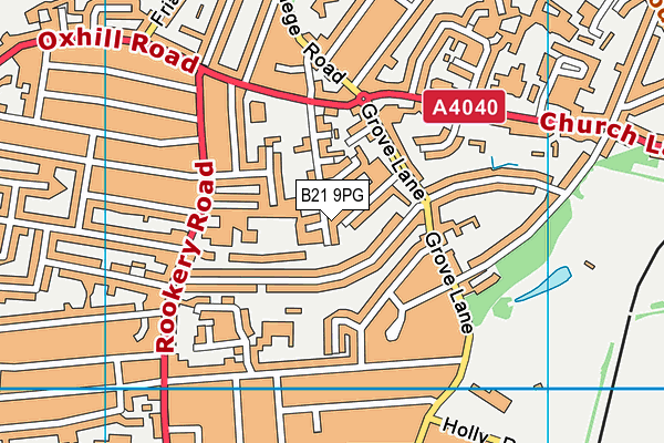 B21 9PG map - OS VectorMap District (Ordnance Survey)