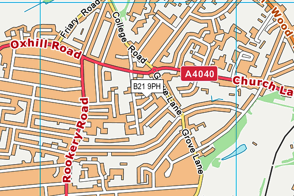 B21 9PH map - OS VectorMap District (Ordnance Survey)
