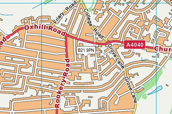 B21 9PN map - OS VectorMap District (Ordnance Survey)