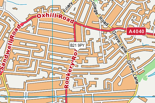 Rookery School map (B21 9PY) - OS VectorMap District (Ordnance Survey)
