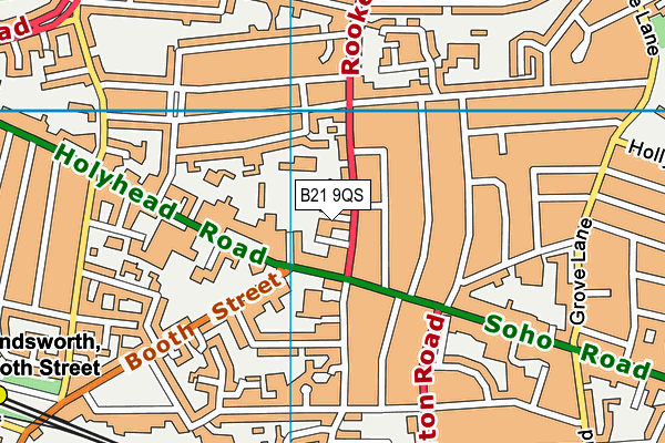 B21 9QS map - OS VectorMap District (Ordnance Survey)
