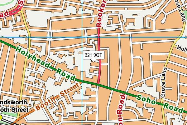 B21 9QT map - OS VectorMap District (Ordnance Survey)