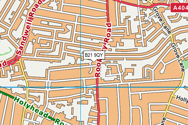 B21 9QY map - OS VectorMap District (Ordnance Survey)