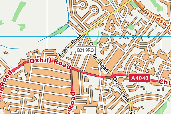 B21 9RQ map - OS VectorMap District (Ordnance Survey)