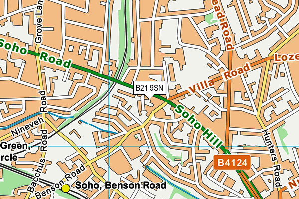 Nishkam Primary School Birmingham map (B21 9SN) - OS VectorMap District (Ordnance Survey)