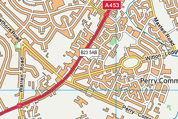 B23 5AB map - OS VectorMap District (Ordnance Survey)