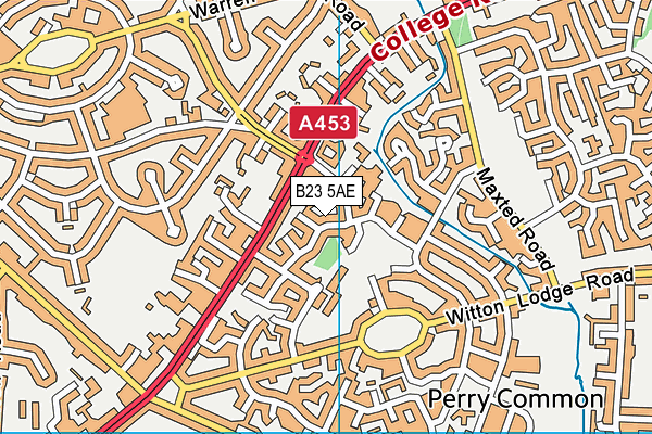 B23 5AE map - OS VectorMap District (Ordnance Survey)