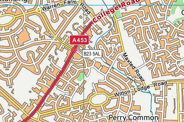 B23 5AL map - OS VectorMap District (Ordnance Survey)