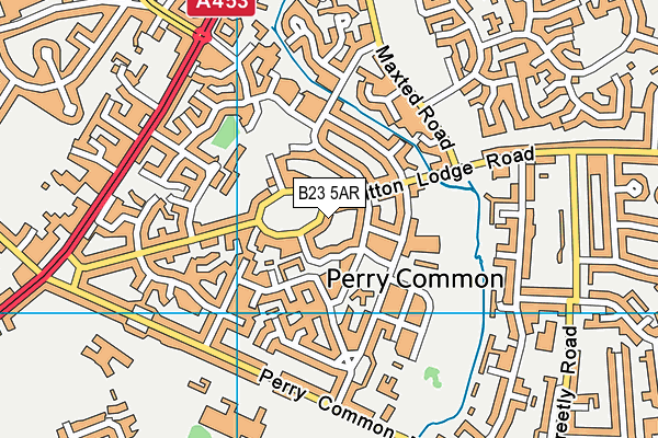 B23 5AR map - OS VectorMap District (Ordnance Survey)