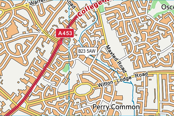B23 5AW map - OS VectorMap District (Ordnance Survey)