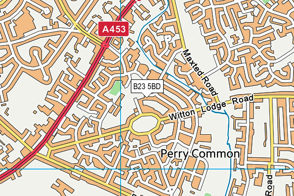 B23 5BD map - OS VectorMap District (Ordnance Survey)