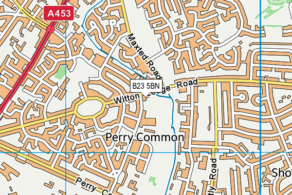 B23 5BN map - OS VectorMap District (Ordnance Survey)