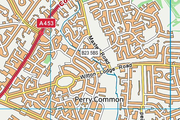 B23 5BS map - OS VectorMap District (Ordnance Survey)