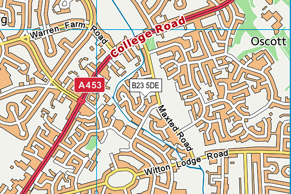 B23 5DE map - OS VectorMap District (Ordnance Survey)