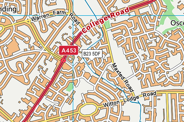 B23 5DF map - OS VectorMap District (Ordnance Survey)