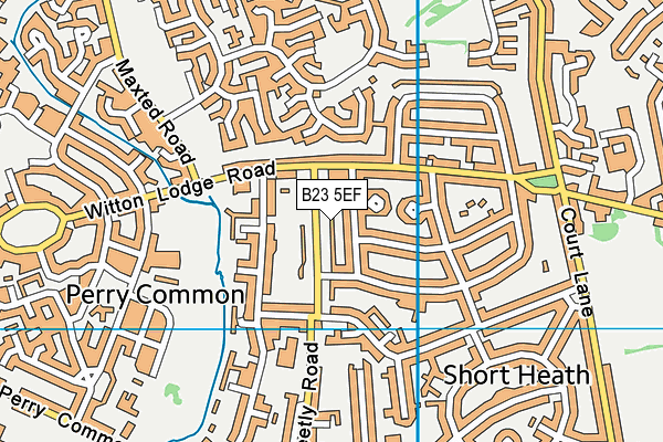 B23 5EF map - OS VectorMap District (Ordnance Survey)