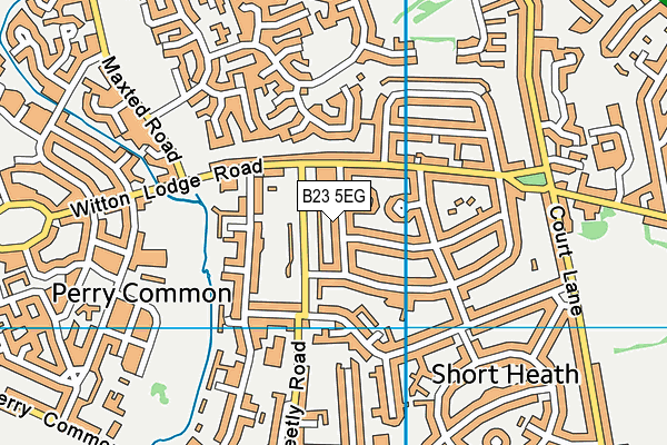 B23 5EG map - OS VectorMap District (Ordnance Survey)
