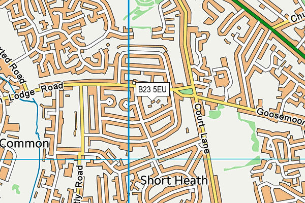 B23 5EU map - OS VectorMap District (Ordnance Survey)