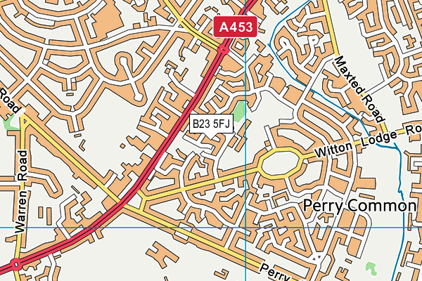 B23 5FJ map - OS VectorMap District (Ordnance Survey)