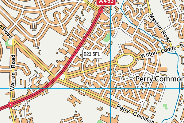 B23 5FL map - OS VectorMap District (Ordnance Survey)
