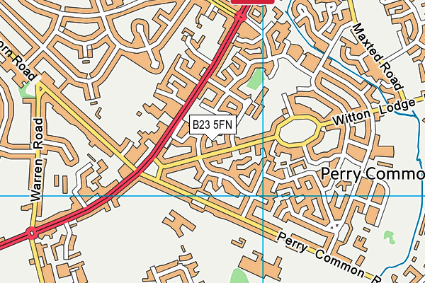 B23 5FN map - OS VectorMap District (Ordnance Survey)