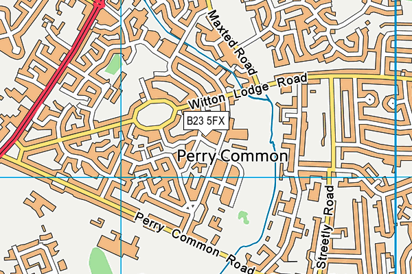 B23 5FX map - OS VectorMap District (Ordnance Survey)
