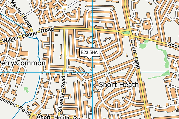 B23 5HA map - OS VectorMap District (Ordnance Survey)