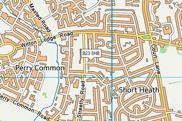 B23 5HB map - OS VectorMap District (Ordnance Survey)