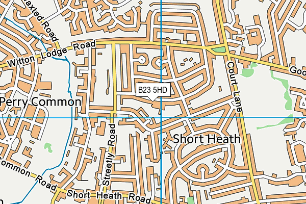 B23 5HD map - OS VectorMap District (Ordnance Survey)