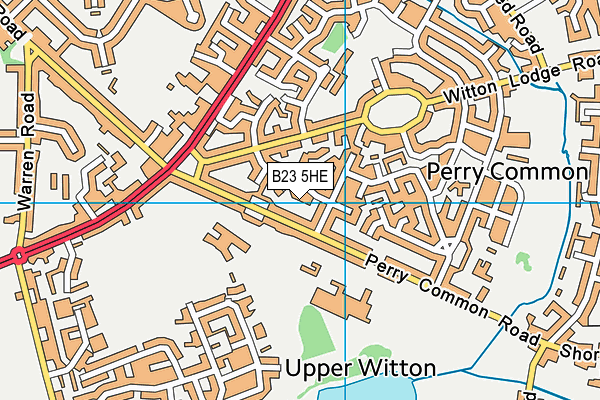 B23 5HE map - OS VectorMap District (Ordnance Survey)
