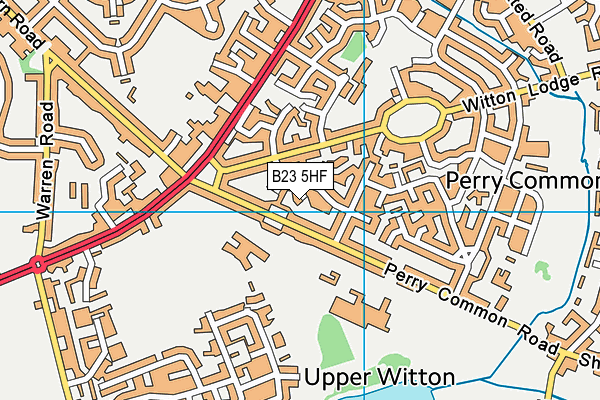 B23 5HF map - OS VectorMap District (Ordnance Survey)