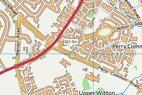 B23 5HJ map - OS VectorMap District (Ordnance Survey)