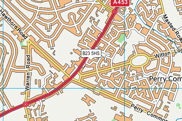 B23 5HS map - OS VectorMap District (Ordnance Survey)