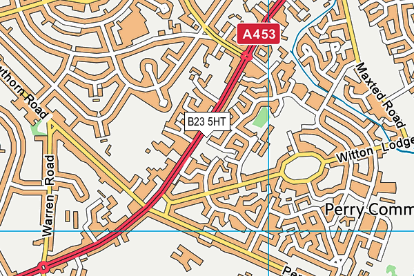 B23 5HT map - OS VectorMap District (Ordnance Survey)