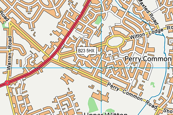 B23 5HX map - OS VectorMap District (Ordnance Survey)