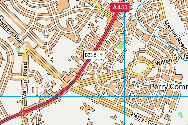 B23 5HY map - OS VectorMap District (Ordnance Survey)