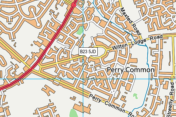 B23 5JD map - OS VectorMap District (Ordnance Survey)