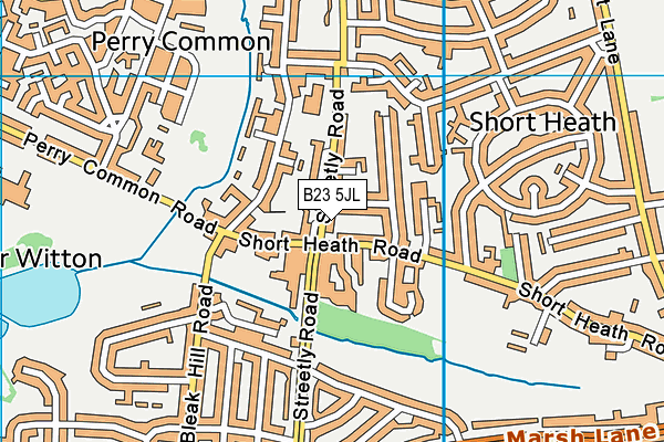 B23 5JL map - OS VectorMap District (Ordnance Survey)