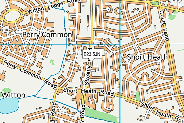 B23 5JN map - OS VectorMap District (Ordnance Survey)