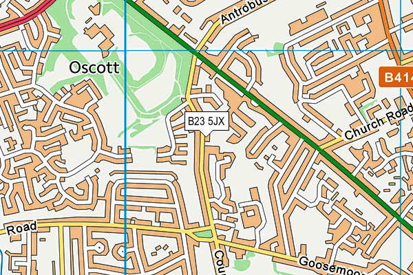 B23 5JX map - OS VectorMap District (Ordnance Survey)