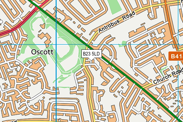 B23 5LD map - OS VectorMap District (Ordnance Survey)