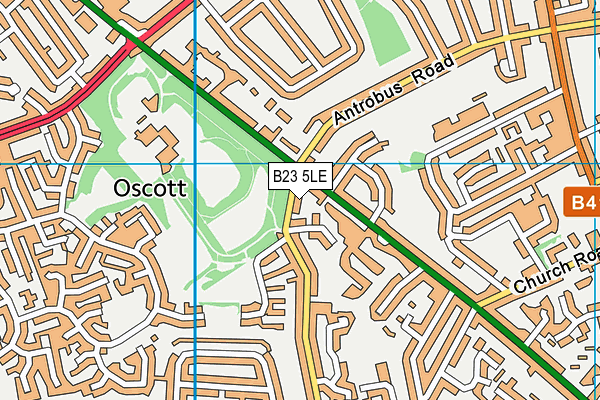 B23 5LE map - OS VectorMap District (Ordnance Survey)