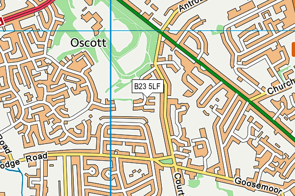 B23 5LF map - OS VectorMap District (Ordnance Survey)