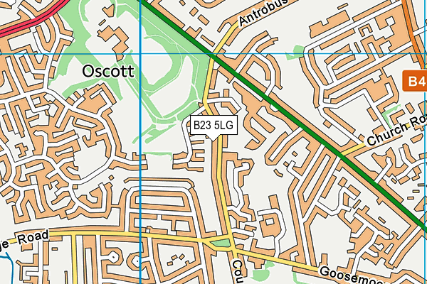 B23 5LG map - OS VectorMap District (Ordnance Survey)