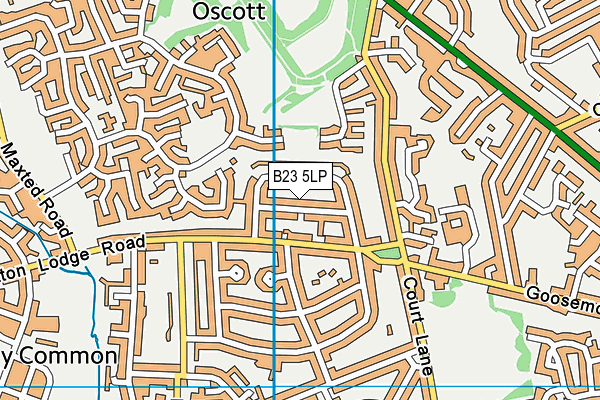 B23 5LP map - OS VectorMap District (Ordnance Survey)