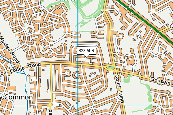 B23 5LR map - OS VectorMap District (Ordnance Survey)