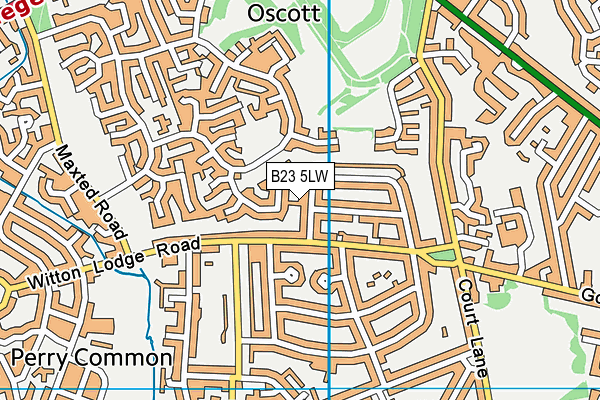 B23 5LW map - OS VectorMap District (Ordnance Survey)